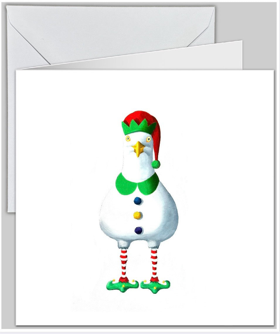 Brighton Birds Christmas card: Elf