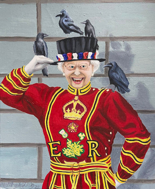 “Chief Beefeater” Queen Elizabeth Memorial Print (unframed)